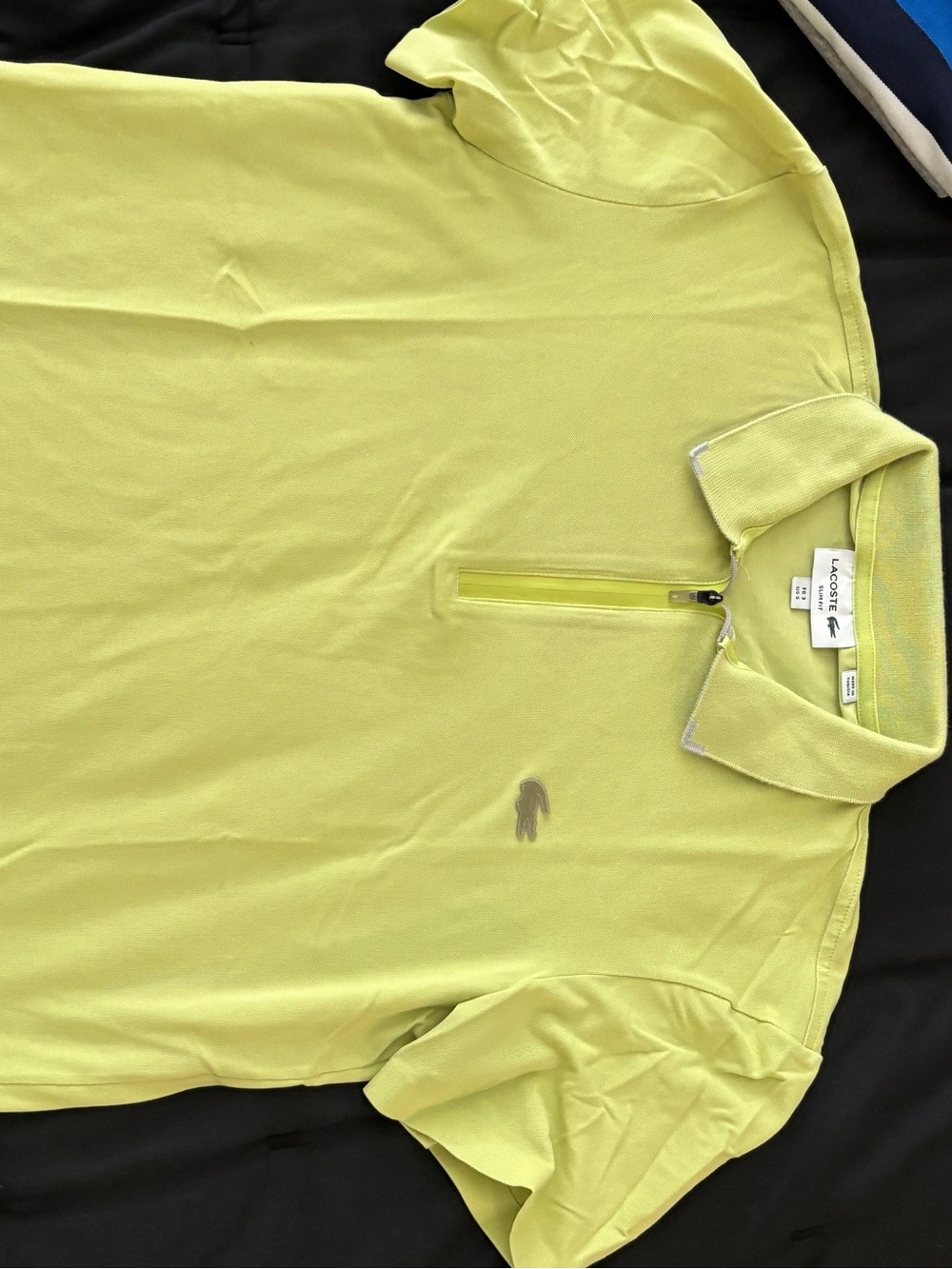 Lacoste Men’s Lime Green Half-Zip Polo